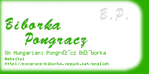 biborka pongracz business card